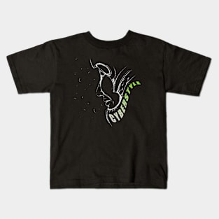 galaxy cyber astronaut themed graphic design Kids T-Shirt